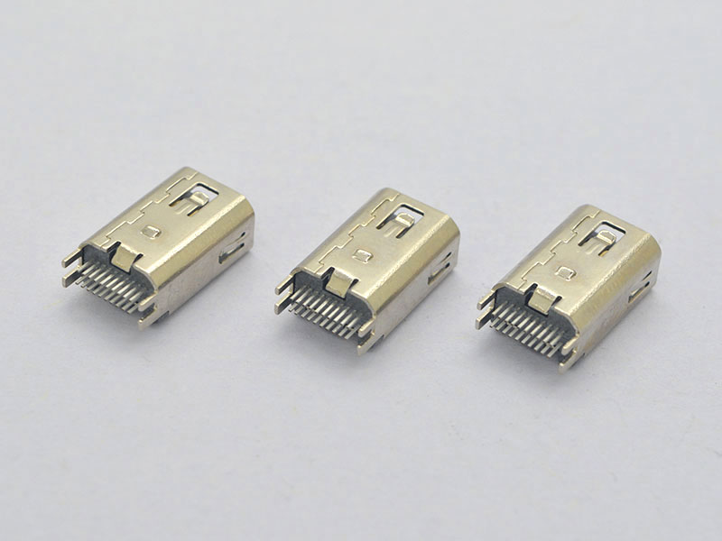 MINI DP 母头 夹板1.0mm 铜壳