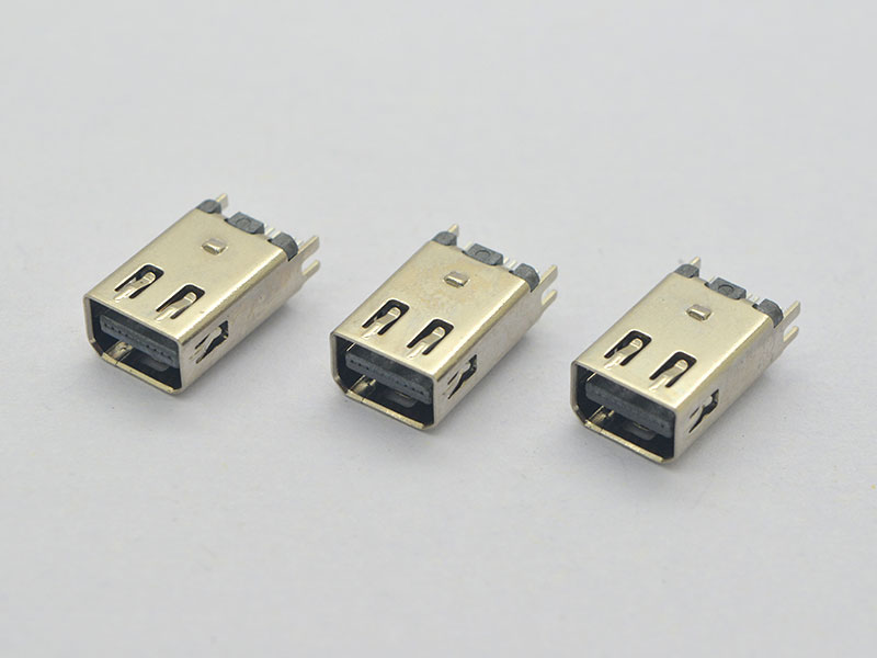 MINI DP 母头 夹板1.0mm 铜壳