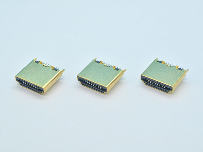 HDMI  Category 3 Connectors 夹板公头1.6 外壳镀金